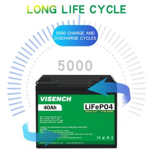 Visench Prismatic 12V 12.8V 40Ah Deep Cycles Rechargeable Solar Storage Energy