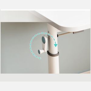 Adjustable Height White Wooden Computer Coffee Table for Recording Studio