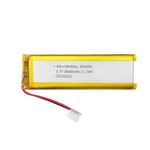 Custom Rechargeable Lithium Polymer Battery 3.7 V 3000mAh 903090