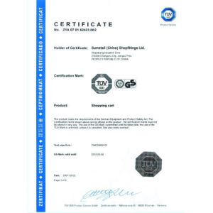 SUMETALL (CHINA) SHOPFITTINGS LTD Certifications