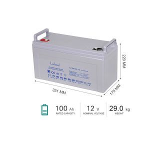 12V 100Ah Deep Cycle Gel Battery LCPC Sealed Maintenance Free