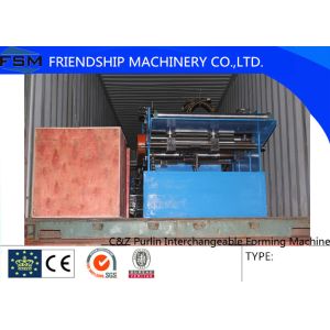 PLC Control C Z Purlin Roll Forming Machine With Punching Systerm