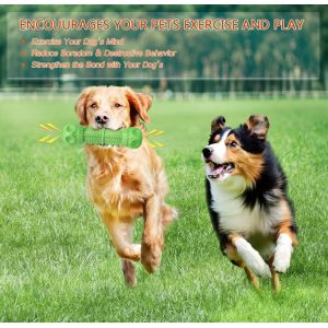 Rubber Puppy Dog Bone Safe Toys For Aggressive Chewers Interactive