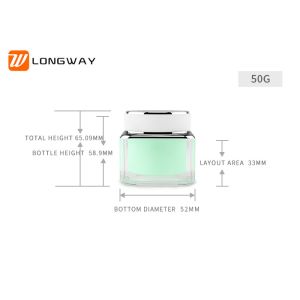 50ml plastic acrylic cream jar double layer good design for cosmetic packaging