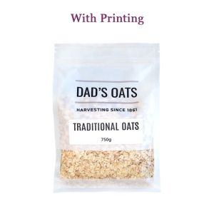 Resealable Doypack Clear Transparent Plastic Stand Up 8 Side Quad Seal Block