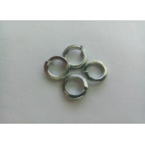 Single Coil Spring Lock Washer , Flat Washer M4 White Zinc For Reducing Friction