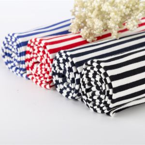 Wholesale Hard-Wearing And Breathable Environmental Striped Knit Fabric For T-Shirt from china suppliers