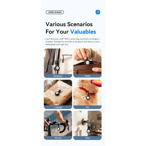 ESSAGER Bluetooth Wireless Smart Locator Air Tag Gps Tracker
