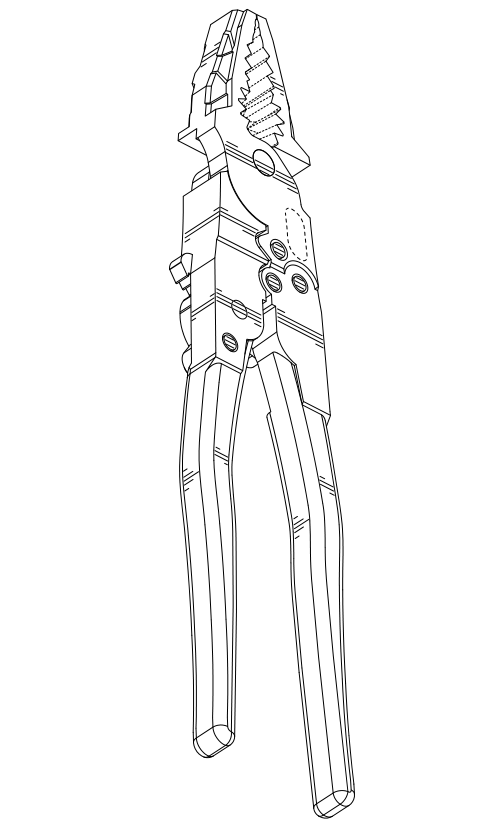 9 Inch Eccentric Labor-Saving Plier with Ratchet HRC 62