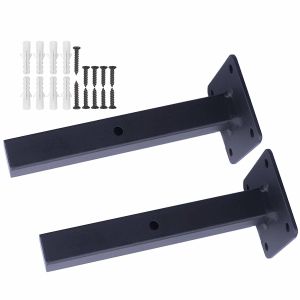 China Wall Mounted Industrial Metal Shelf Supports Square Pipe Floating Shelf Brackets on sale