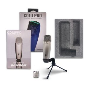 Music Sound Recording Microphone 19mm Diaphragm Grey 20Hz-18kHz With USB Port