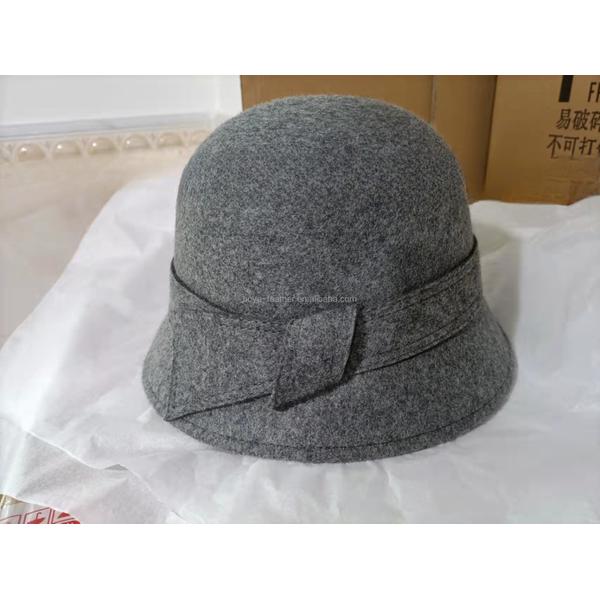 Turkey Feather Wool Felt Hat Dyed Pattern for Department Stores