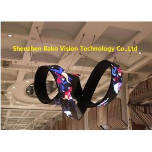 P2.5 P3 P4 Ultra Thin Soft Ribbon Rubber Flexible Fixed Led Curtain Display With