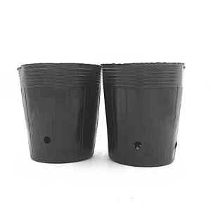 HDPE Plastic Nursery Pot Onion Seeds Growing Black Pots For Greenhouse