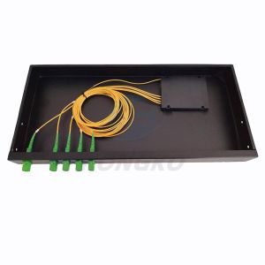 Ftth Single Mode Odf Fiber Optic Splitter 1x4 Rack Mount