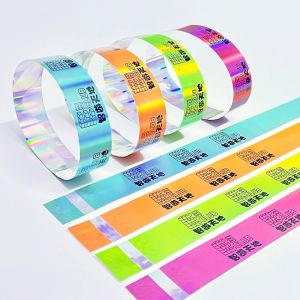 Factory Customized Paper Wristband Shiny Glitter Laser Wristband Fashionable And