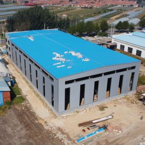 Multi Span Steel Warehouse Building with Rock Wool Insulation