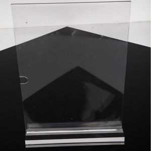 Fashion Vertical A4 Size Clear Acrylic Stand Up Sign Holder Portrait Removable