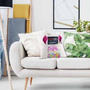 16*16 Inch Blank Sublimation Cushion Cover With Pocket And Rabbit Ear For Easter