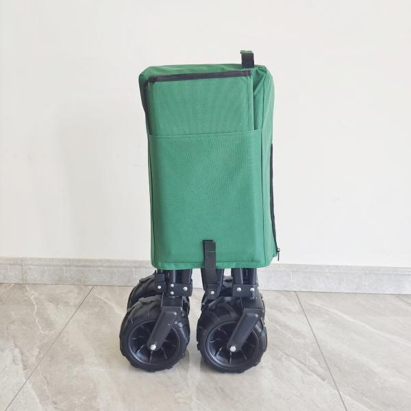 140LB Outdoor Camping Cart Easy Carrying Wide Pu Wheels Collapsible Folding Wagon