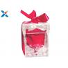 Custom Luxury Clear Acrylic Flower Box 9 * 9 * 15cm 7 * 7 * 10cm Light Weight for sale