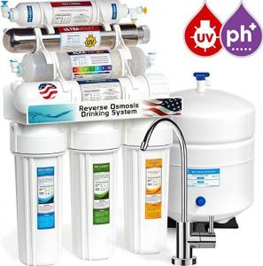 China PH 8.5 Ro Water Filter Reverse Osmosis Drinking Water System With UV Lamp ROHS on sale