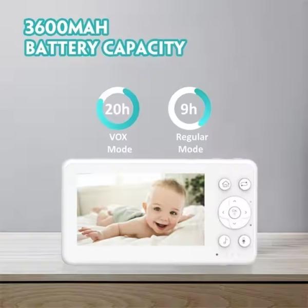 Quality 4.3 Inch LCD Split Screen Baby Monitor With Camera 2.4Ghz Infrared Night Vision Video for sale