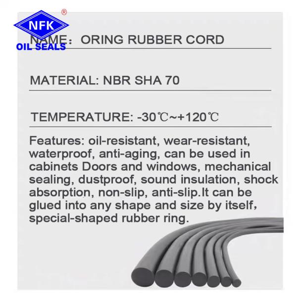 NFK Rubber O-Ring Seals NBR FKM Silicone EPDM HNBR ORing Nitrile FKM Silicon Round O Ring Strip
