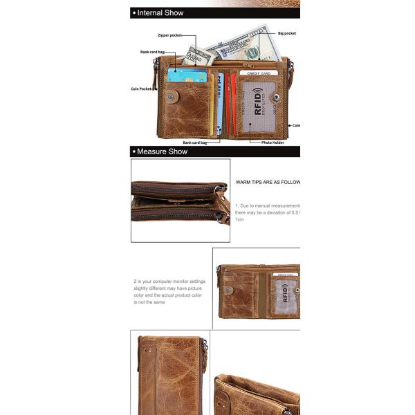 Polyester Lining Material Anti-Theft Business Short Credit Card Holder Wallet for Men