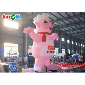 Giant Inflatable Cartoon Characters Pig Model Advertising For Restaurant