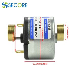 32mm Mini Vibration Brush Dc Motor With Dual Round-Shape Shaft Low Noise