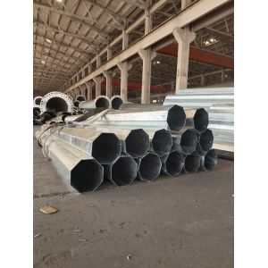 China 110KV Galvanized Steel Tubular Electrical Pole For Power Transmission on sale