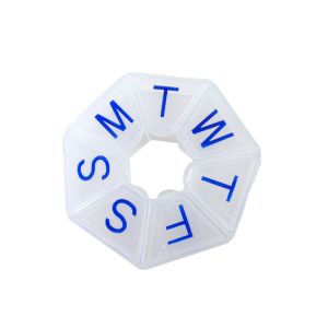 7 Sided Weekly Pill Reminder Container Medicine Box Organizer With Lock
