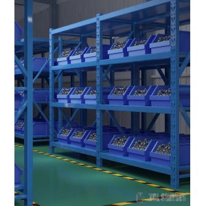 Steel 4layers Warehouse Storage Shelves Heavy Duty Anti rust 2500kg Weight