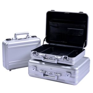 Wholesale MS-M-01 S Silver Aluminum Molded Briefcase Aluminum Attache Carrying Case from china suppliers