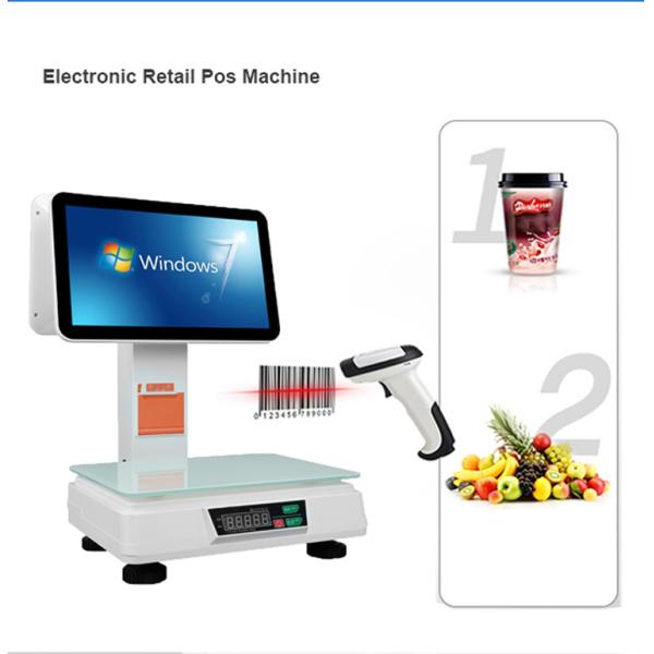 10 Points Capactive Touch Windows Electronic Digital Weighing Pos Scale with Power Supply