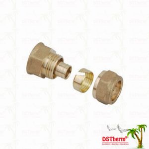 Equal Threaded Coupling Pex Brass Fittings Brass Color Customized Logo Screw