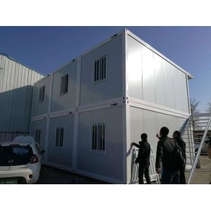 Steel Structure Folding Caravan Container House 20ft Flat Pack Container