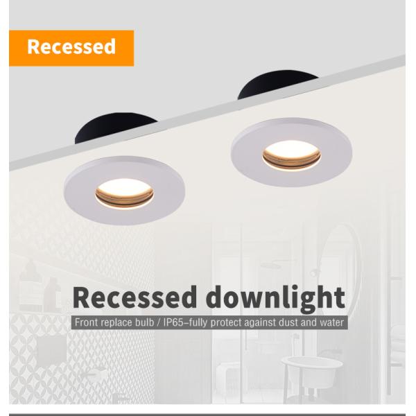 Recessed LED Waterproof IP65 Downlight For Bathroom Kitchen