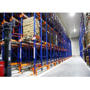 Adjustable Automatic Radio Shuttle Racking System , Mobile Pallet Racking
