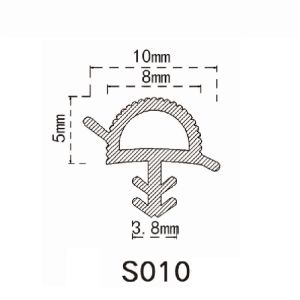 TPE Rubber Wooden Door Seal Strip