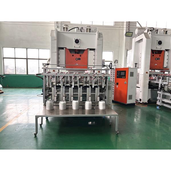 130tons Automatic Aluminium Foil Food Container Making Machine With Silver White