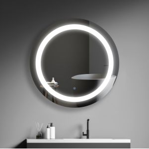 Compact Bathroom Mirror With Lights Corrosion Protection Adjustable Lighting