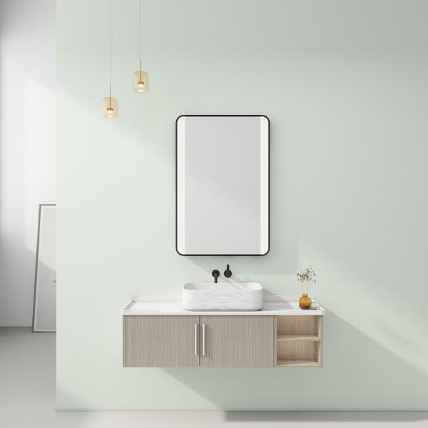 Luxury Framed LED Vanity Mirror Light with Smart Touch Sensor Adjustable Dimmable Lighting and Anti Fog Function Ideal for Hospitality and Residences
