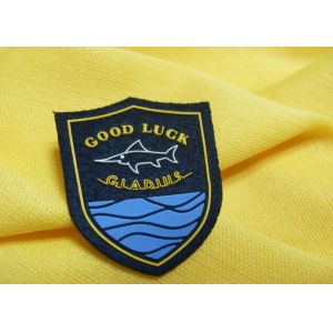 3D Embossed Pvc Injection Transparent Rubber Custom Clothing Patches Garment