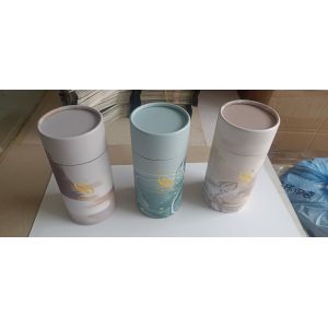Cosmetic Paper Tube Packaging Cylindrical Shape with Customized Surface