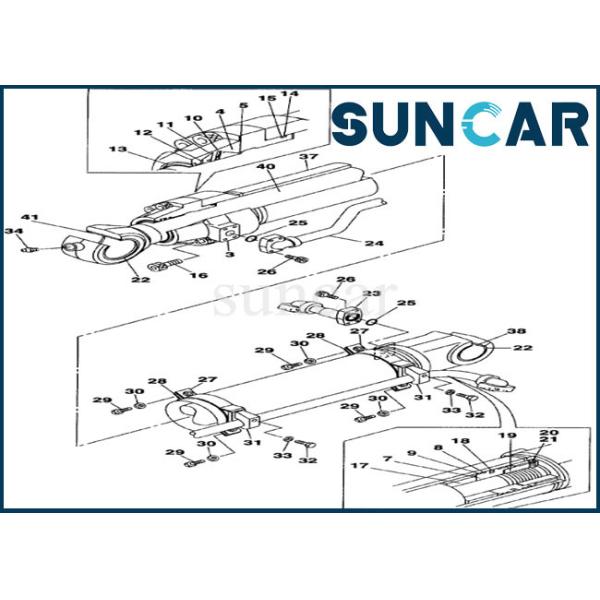 Wear Resistance Seal Kit LZ008380 Bucket Cylinder Repair Kit Fits CASE CX470C