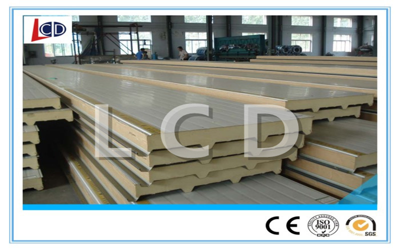 PLC Control Pu Sandwich Panel Production Machine 5 M / Min Linear Speed