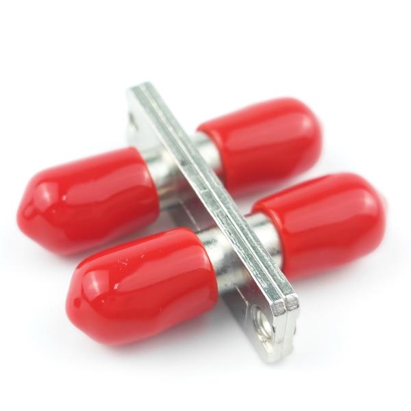 Optical Fiber Active Connection Red 2-Port Rectangular Duplex ST UPC Coupler for