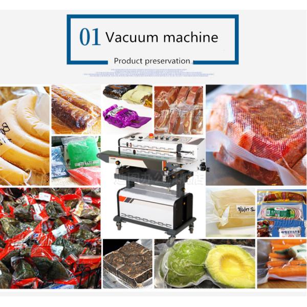 875W Continuous Inflate Vacuum Pumping Packaging Machine for Food Beverage Performance